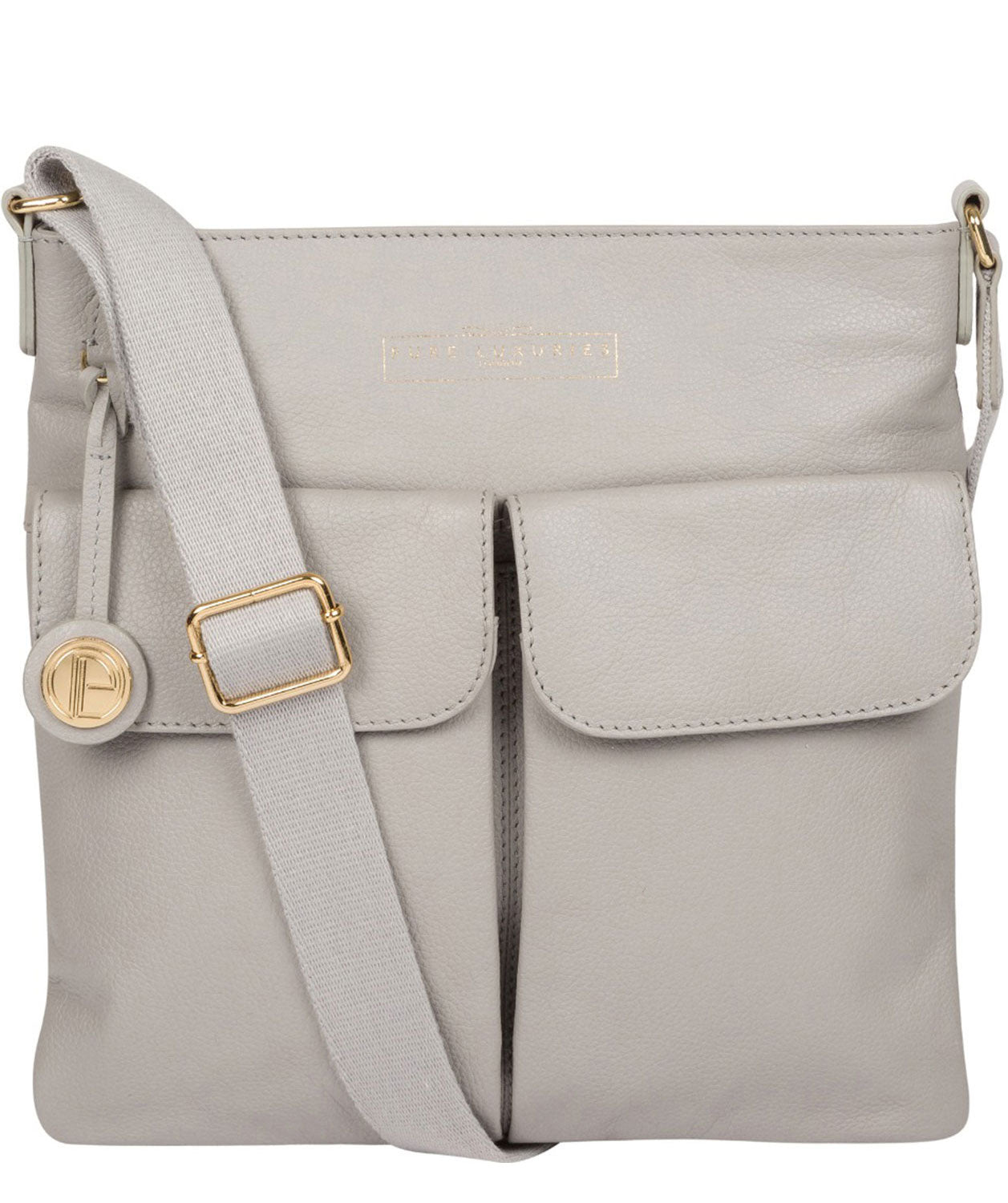Soames crossbody bag worn across body side angle