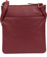 'Kenley' Deep Red Leather Cross Body Bag