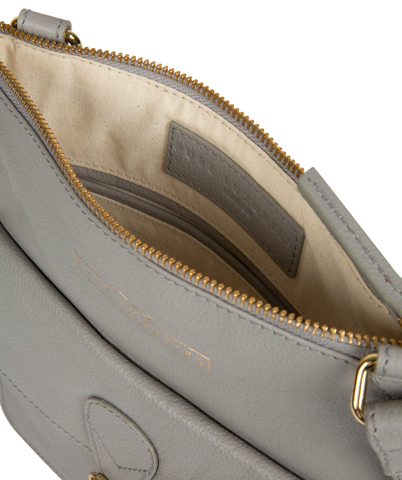 'Kenley' Grey Leather Cross Body Bag image 4