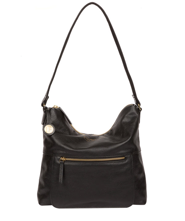 'Tenley' Black Leather Shoulder Bag image 1