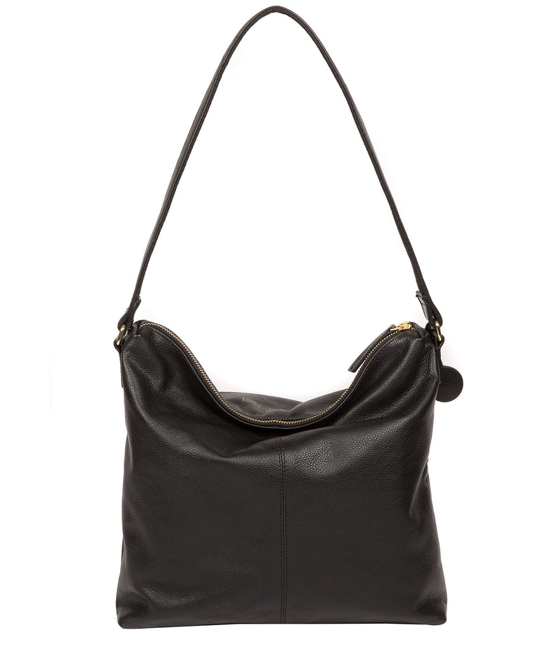 'Tenley' Black Leather Shoulder Bag image 3