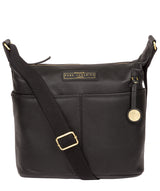 'Hove' Black & Gold Leather Shoulder Bag  image 1