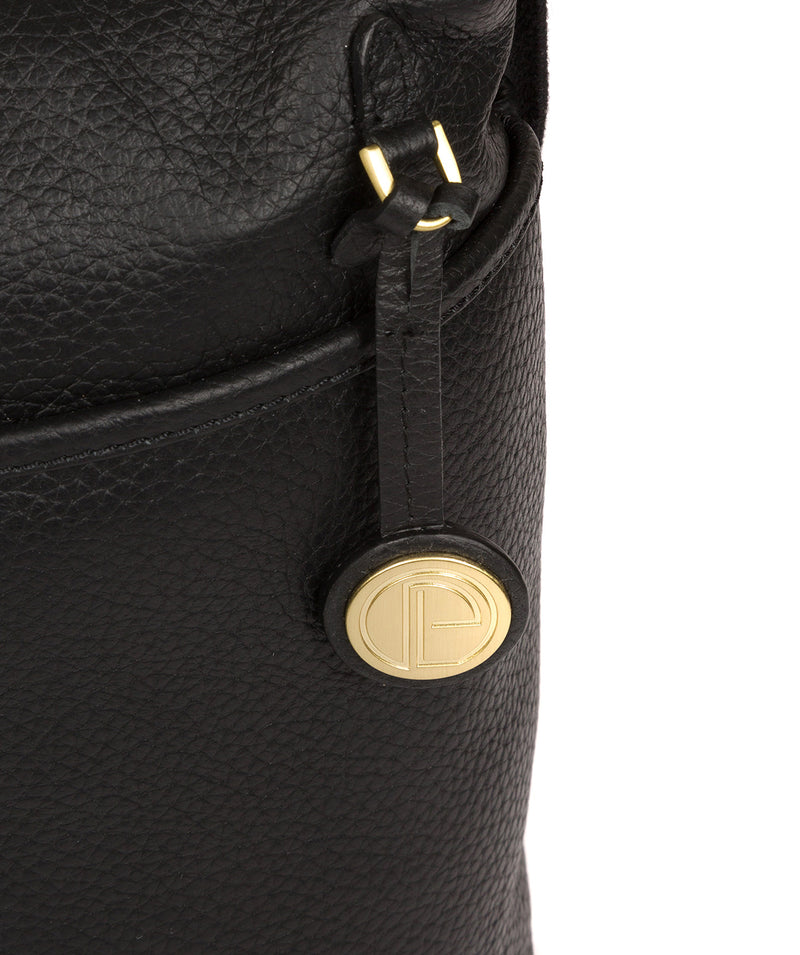 'Hove' Black & Gold Leather Shoulder Bag  image 6
