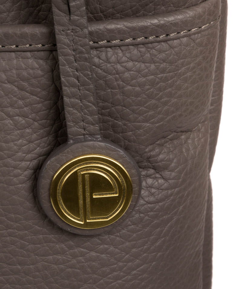 'Hove' Grey Leather Shoulder Bag  image 6
