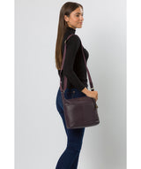 'Hove' Plum Leather Shoulder Bag  image 2