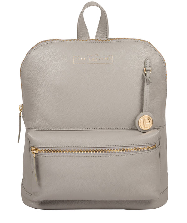 'Kinsely' Grey Leather Backpack image 1