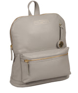 'Kinsely' Grey Leather Backpack image 5