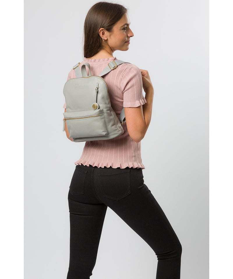 'Kinsely' Grey Leather Backpack image 2