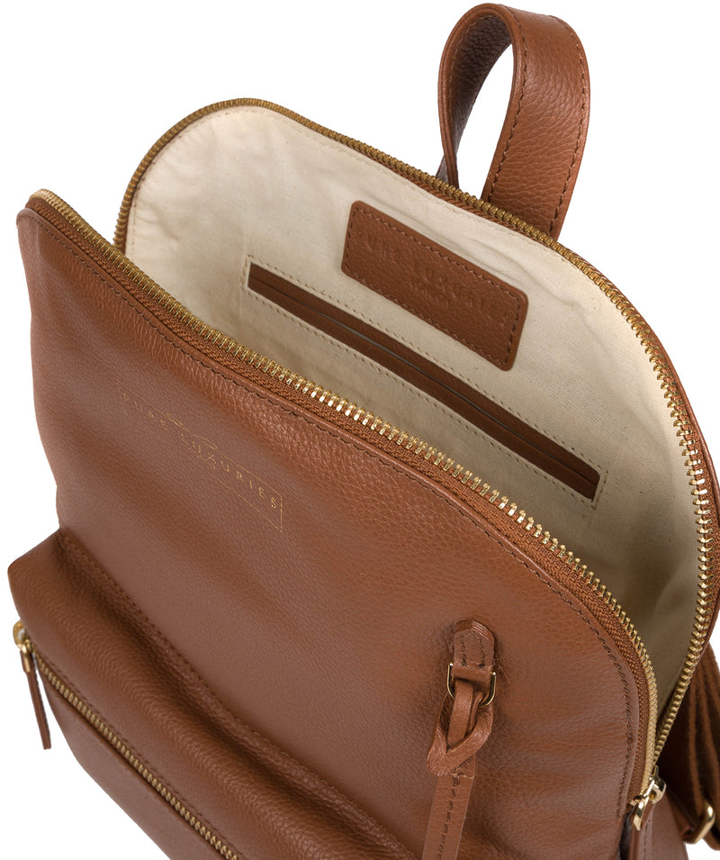 'Kinsely' Tan Leather Backpack image 4