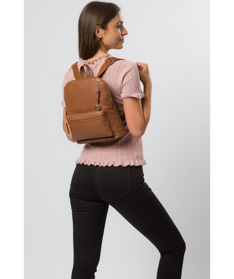'Kinsely' Tan Leather Backpack image 2