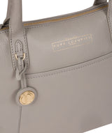 'Atherton' Grey Leather Tote Bag image 6
