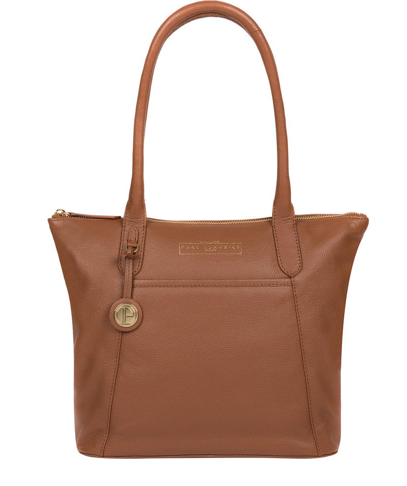 'Atherton' Tan Leather Tote Bag image 1