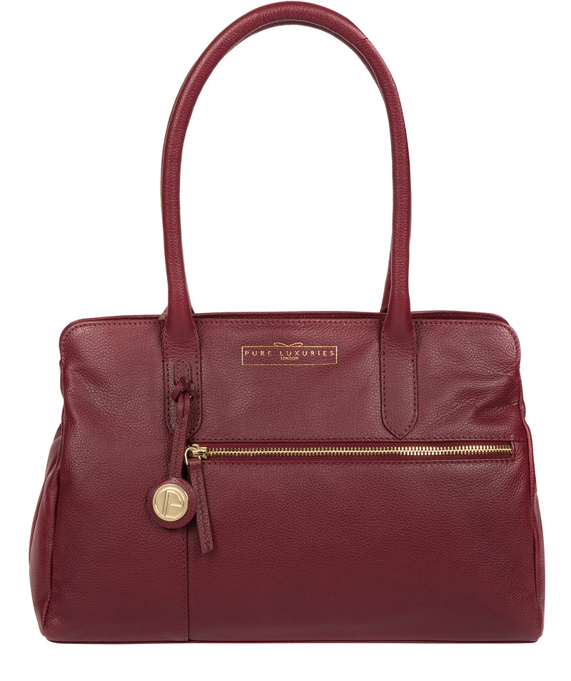 'Darby' Deep Red Leather Handbag image 1