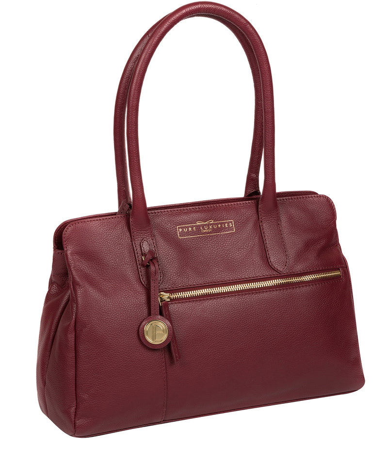 'Darby' Deep Red Leather Handbag image 5