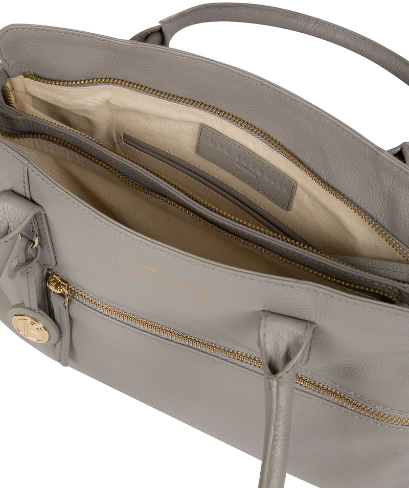 'Darby' Grey Leather Handbag image 4