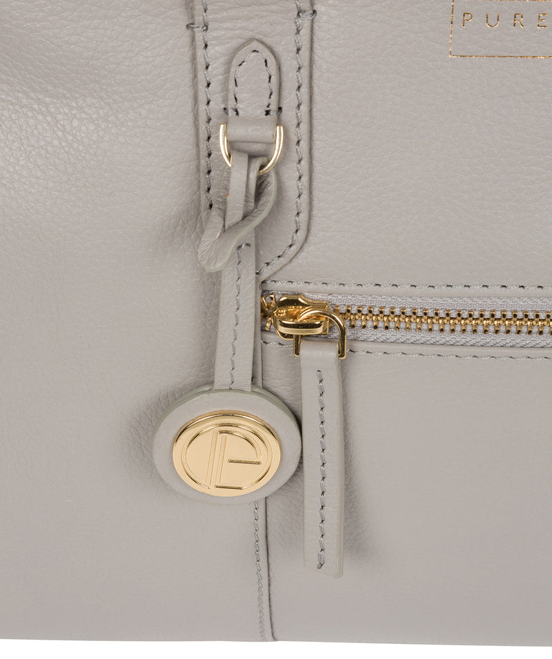 'Darby' Grey Leather Handbag image 6