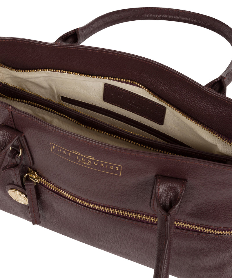 'Darby' Plum Leather Handbag image 4