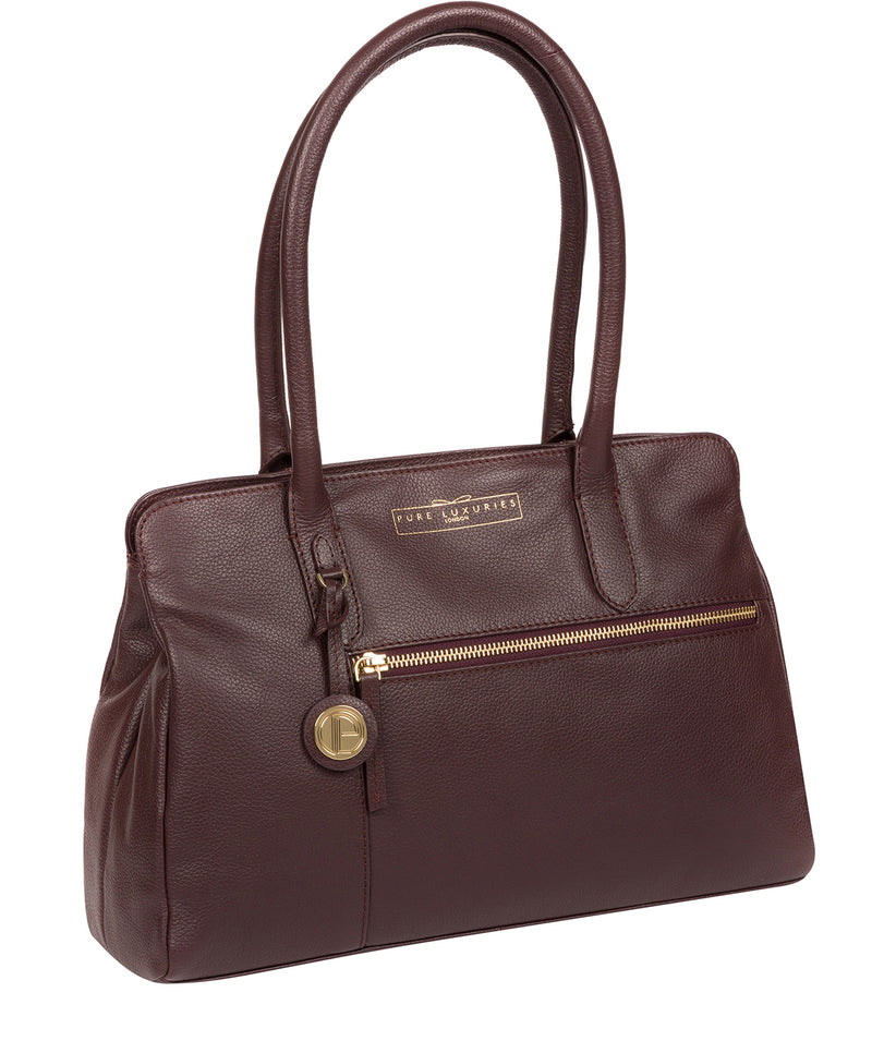 'Darby' Plum Leather Handbag image 5
