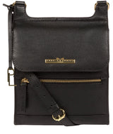 'Kempston' Black Leather Cross Body Bag Pure Luxuries London