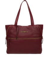 'Selsey' Deep Red Leather Tote Bag image 1