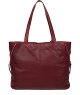 'Selsey' Deep Red Leather Tote Bag image 3