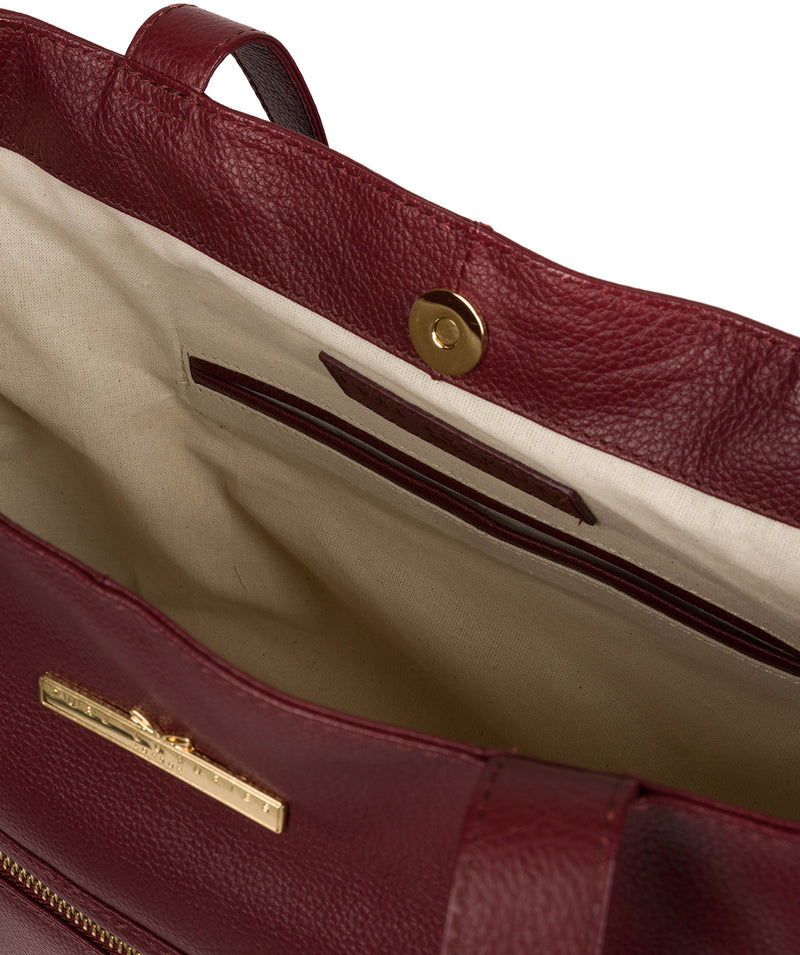 'Selsey' Deep Red Leather Tote Bag image 4
