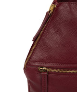 'Selsey' Deep Red Leather Tote Bag Pure Luxuries London