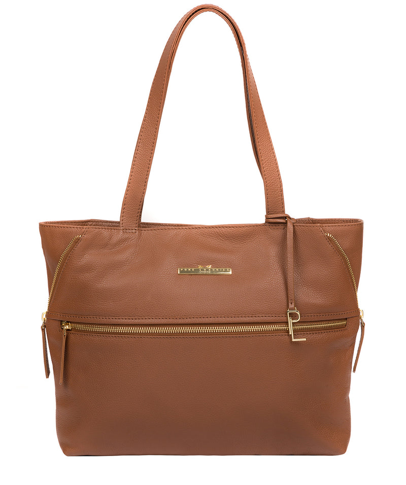'Selsey' Tan Leather Tote Bag Pure Luxuries London