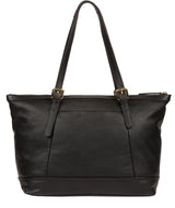 'Thame' Black Leather Tote Bag image 3