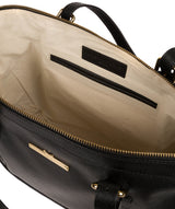 'Thame' Black Leather Tote Bag image 4