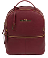'Hayes' Deep Red Leather Backpack image 1