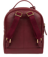 'Hayes' Deep Red Leather Backpack image 3