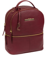 'Hayes' Deep Red Leather Backpack image 5