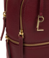 'Hayes' Deep Red Leather Backpack image 6