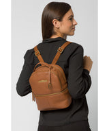 'Hayes' Tan Leather Backpack Pure Luxuries London