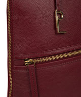 'Elland' Deep Red Leather Backpack image 8