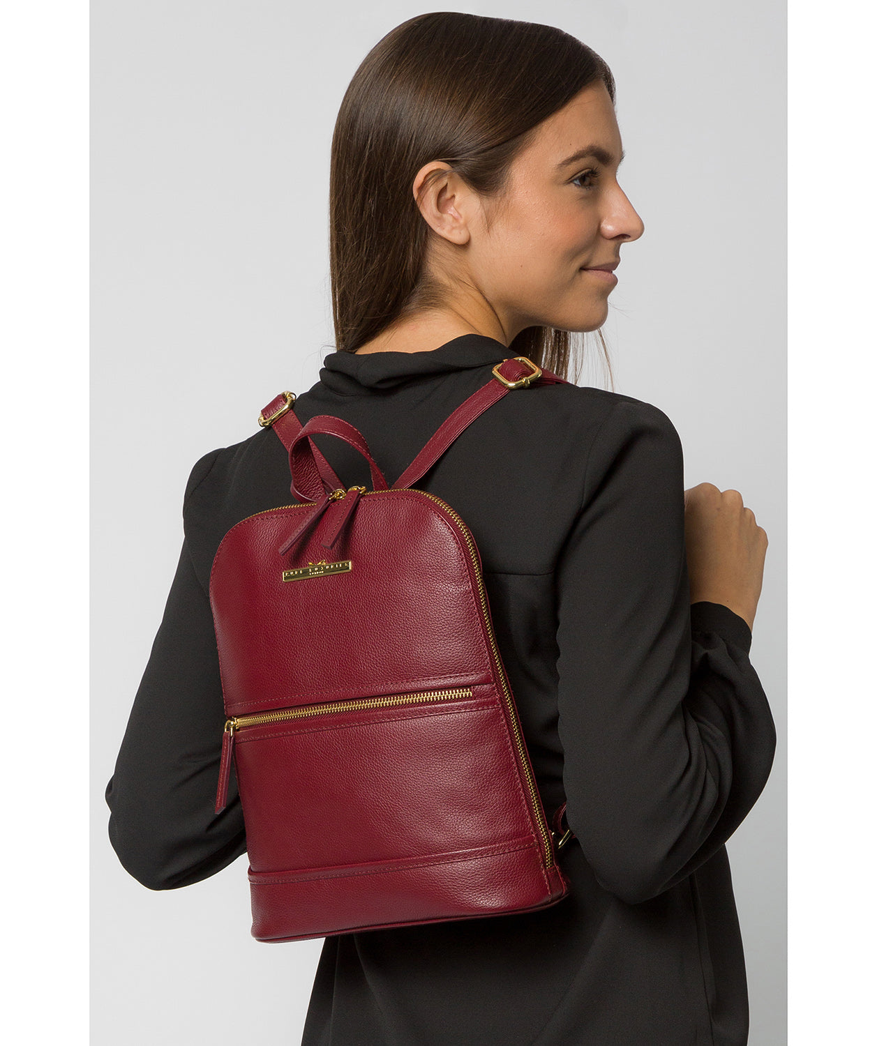 deep red leather backpack Red Leather Backpack 'Elland' by Pure Luxuries