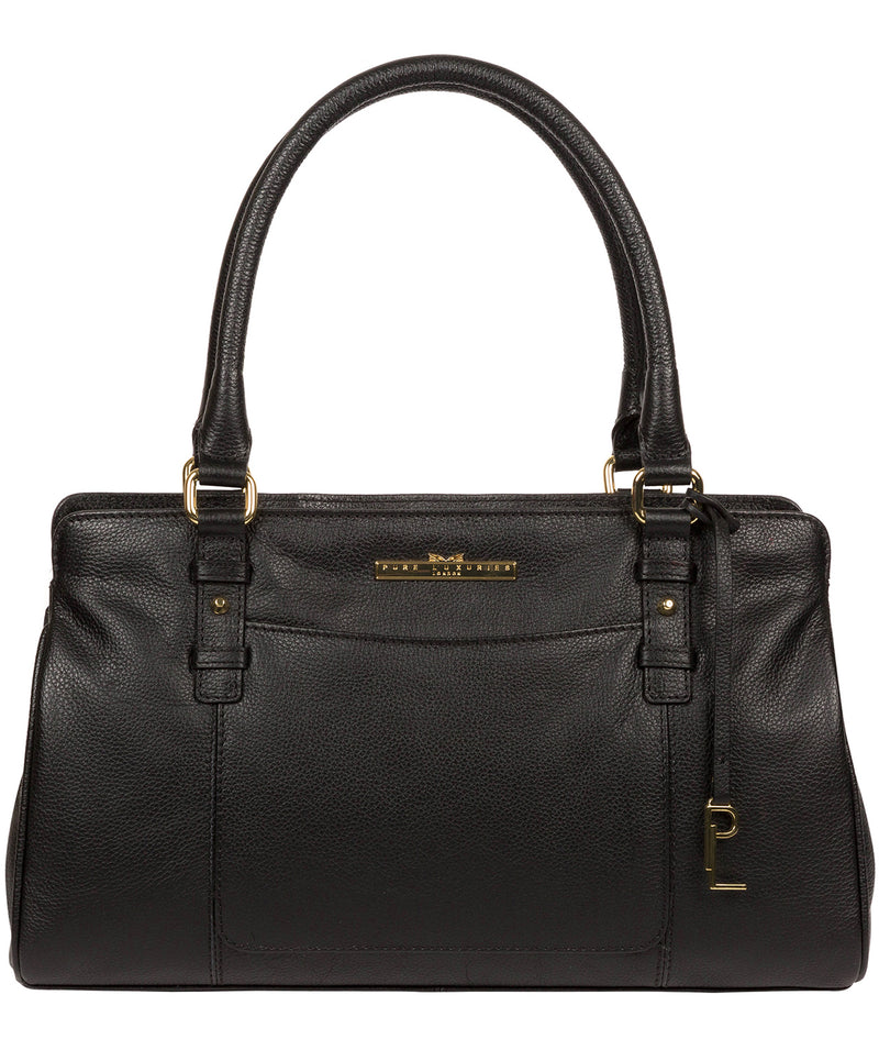 'Leiston' Black Leather Handbag image 1