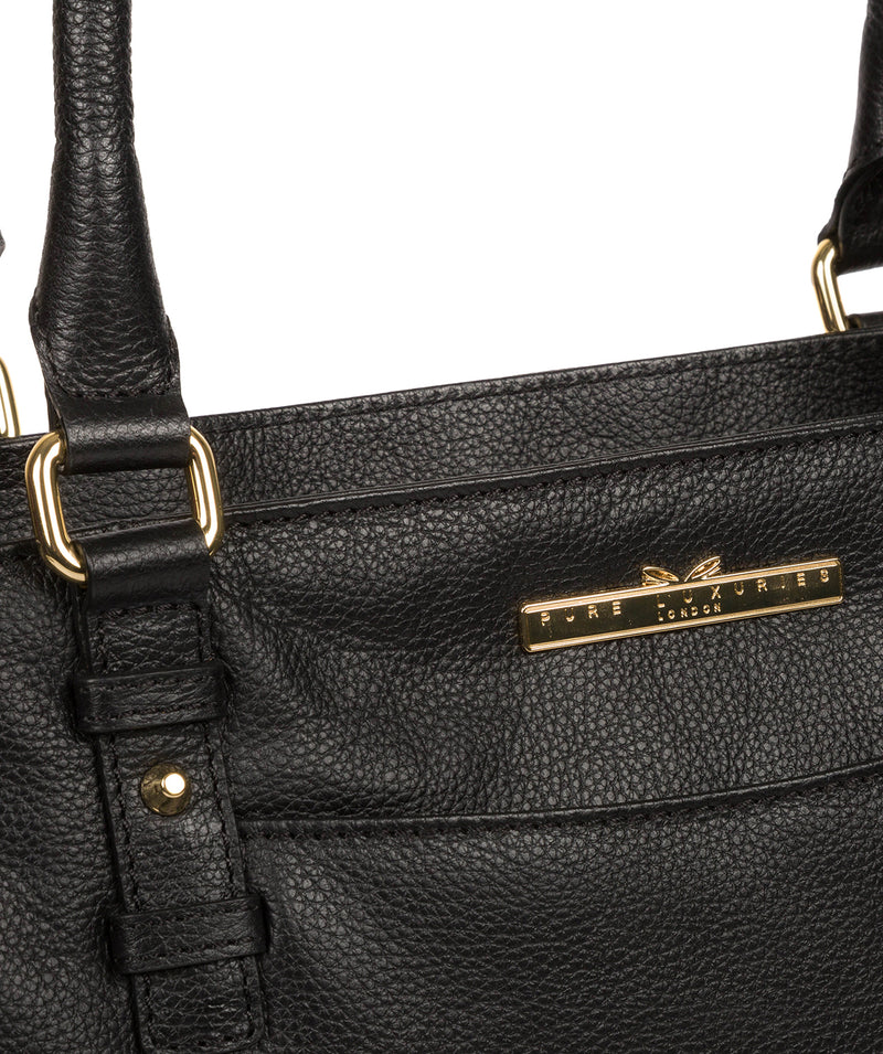 'Leiston' Black Leather Handbag image 6