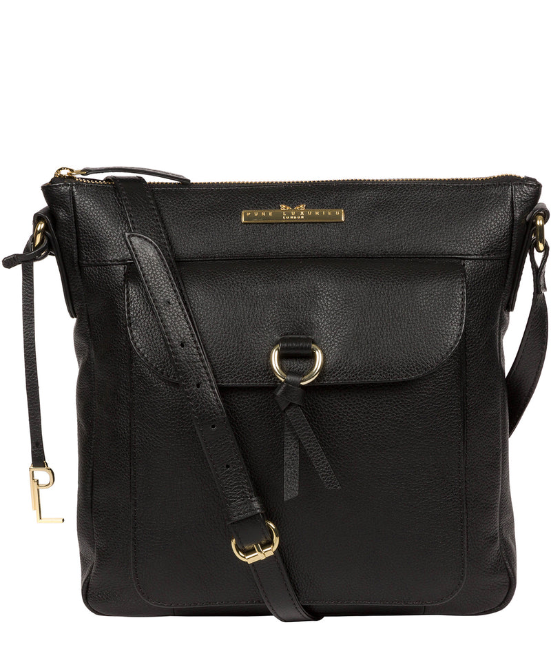 'Holbroke' Black Leather Shoulder Bag image 1