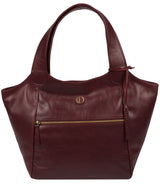 'Loxford' Burgundy Leather Tote Bag image 1