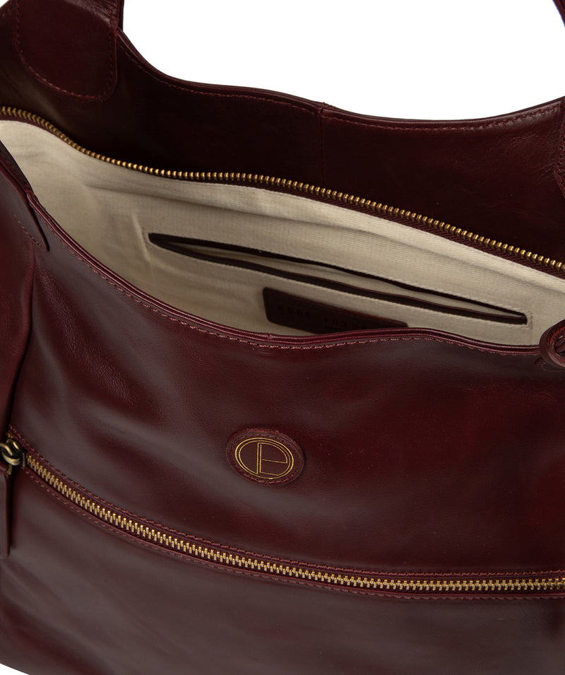 'Loxford' Burgundy Leather Tote Bag image 4