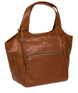 'Loxford' Vintage Dark Tan Leather Tote Bag image 5