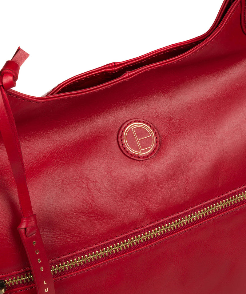 'Loxford' Vintage Red Leather Tote Bag