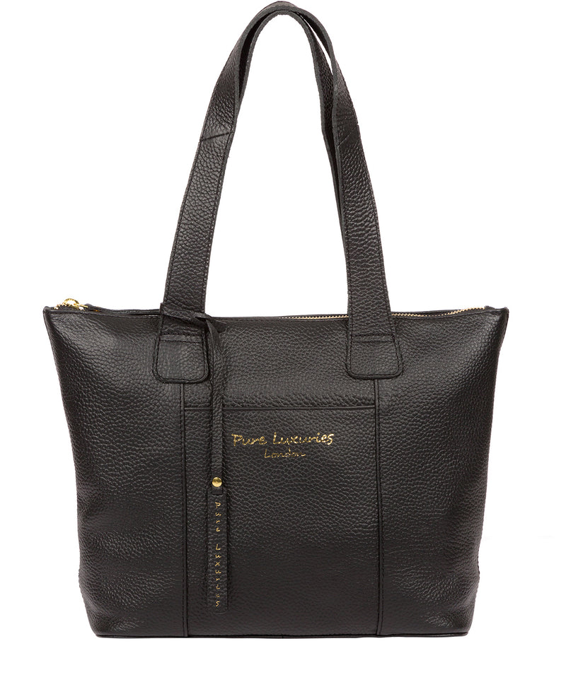 'Dem' Black Leather Handbag image 1