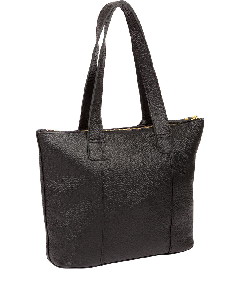 'Dem' Black Leather Handbag image 3