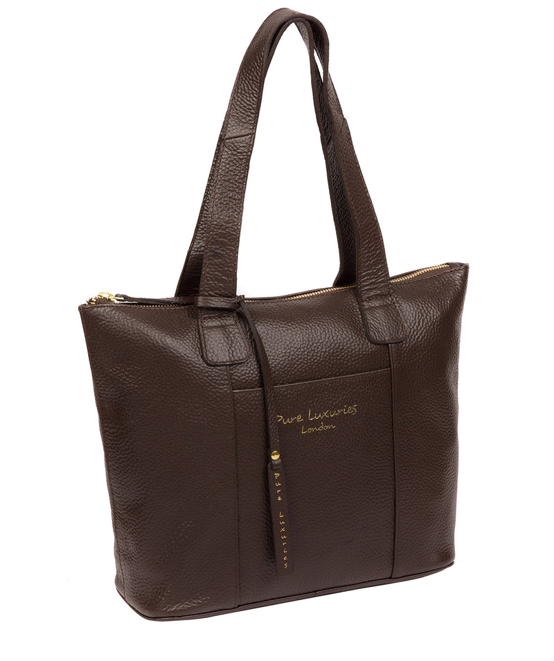 'Dem' Chocolate Leather Handbag image 5