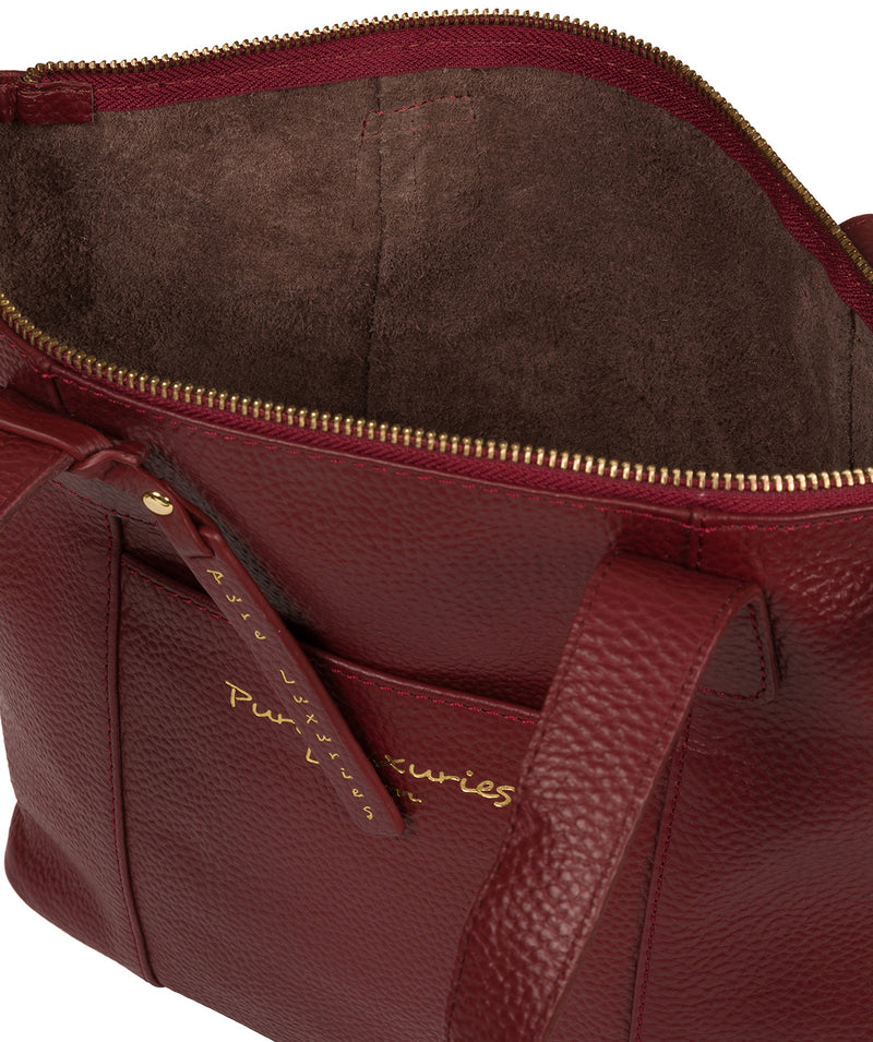 'Dem' Red Leather Handbag image 4