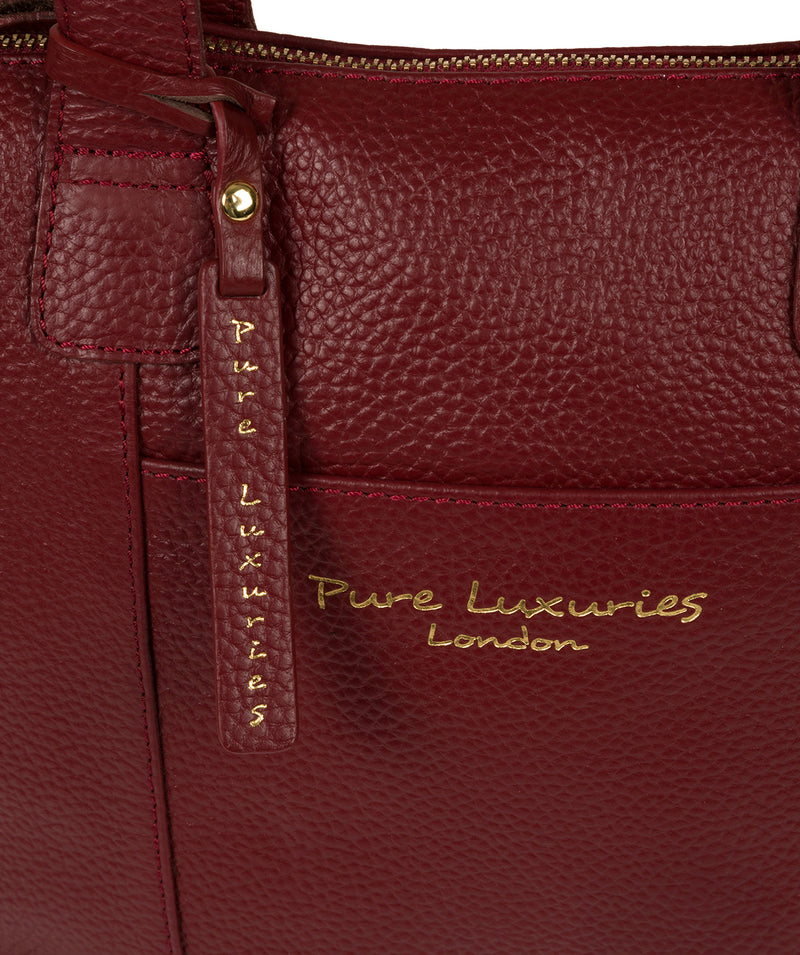 'Dem' Red Leather Handbag image 6