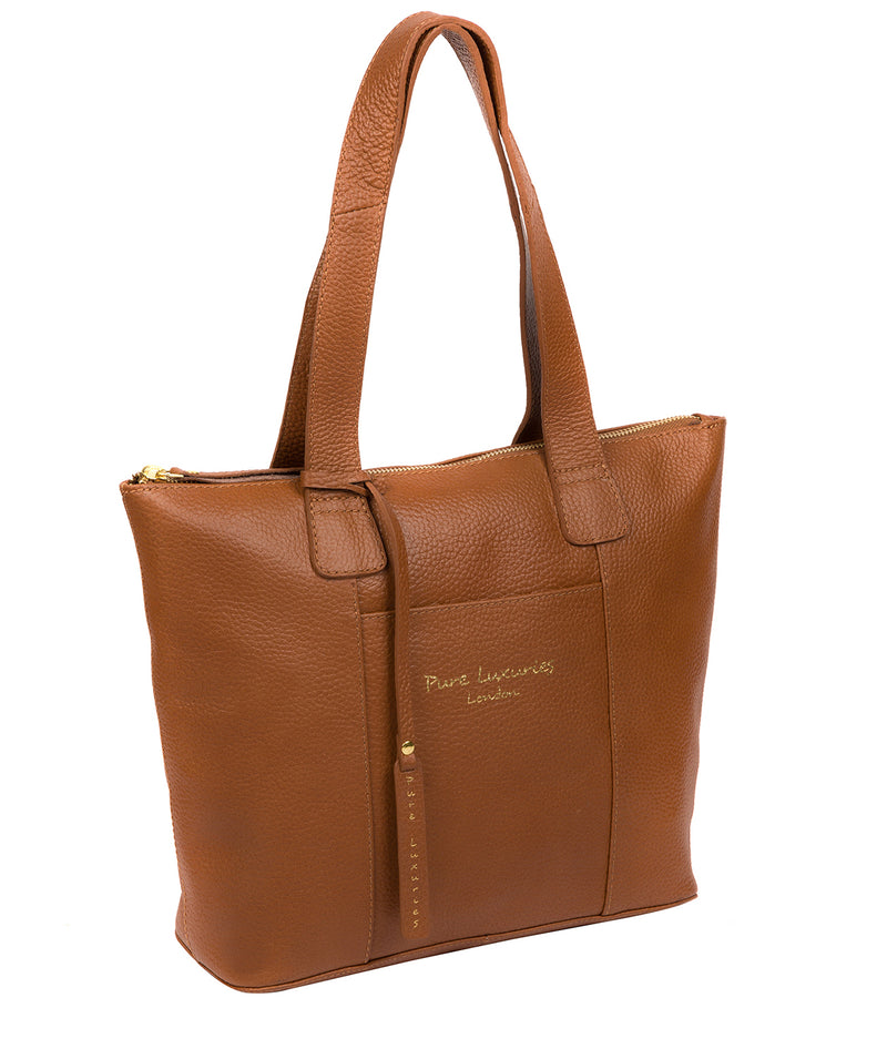 'Dem' Tan Leather Handbag Pure Luxuries London